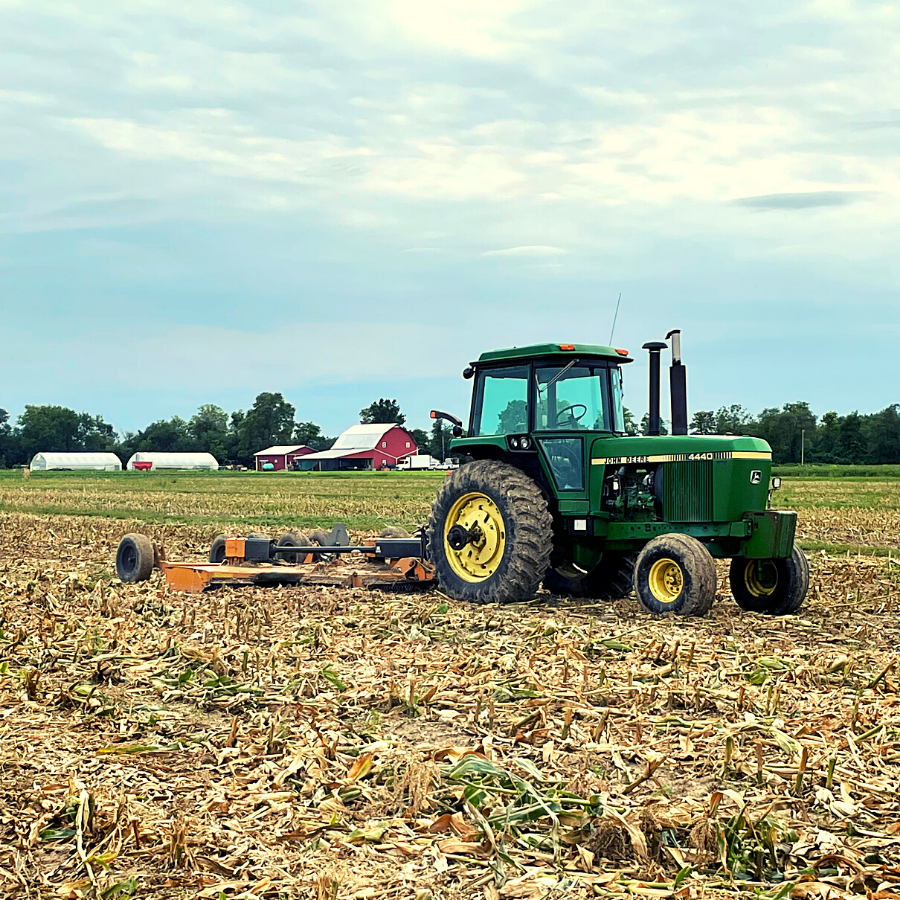 cleaning out the field