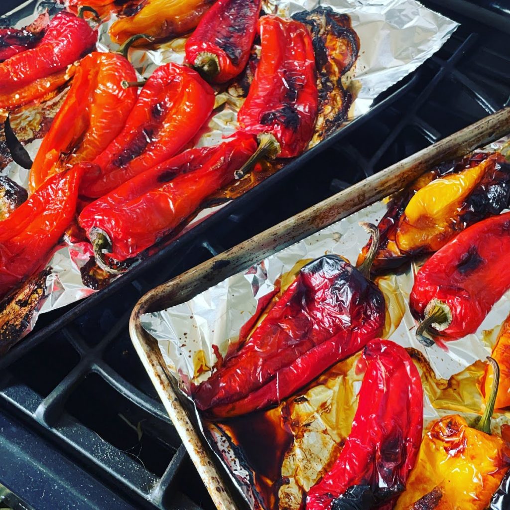 roasting peppers